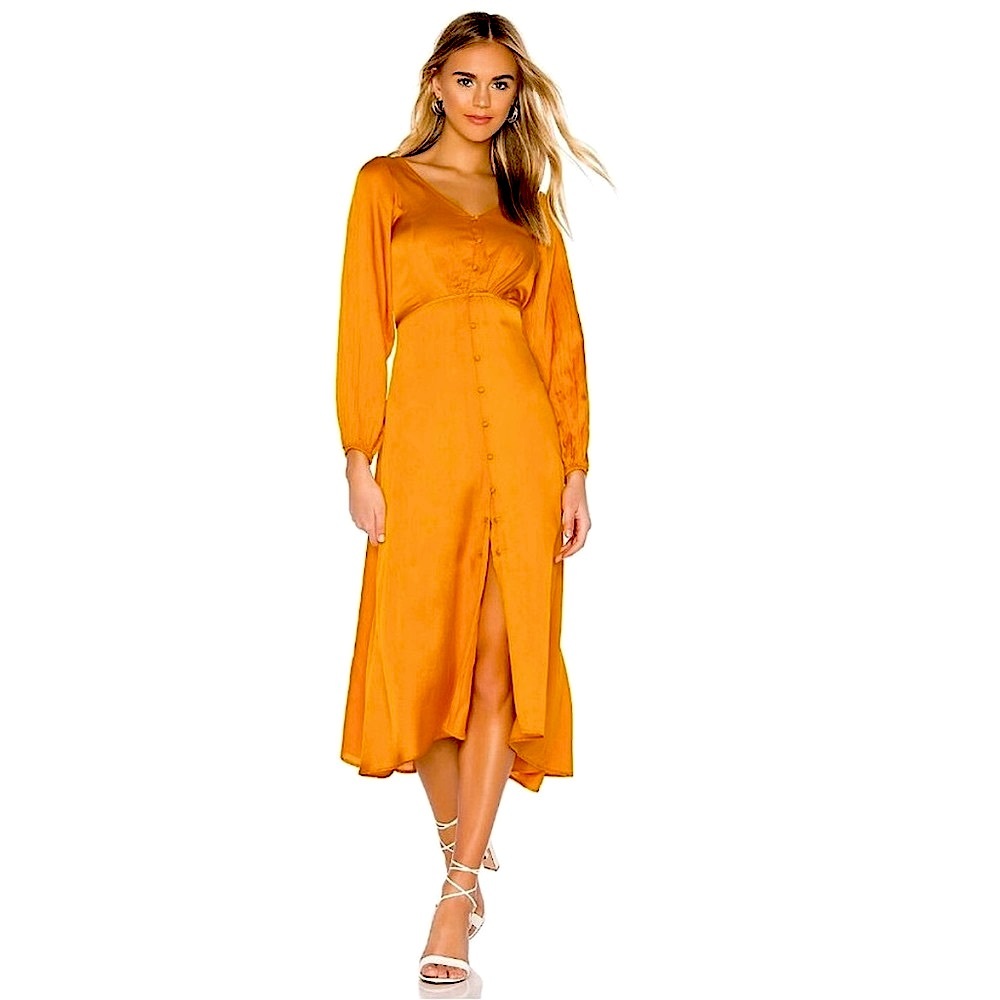 🧡 FREE PEOPLE LATER DAYS, LATTICE BACK MIDI DRESS (EUC) 🧡